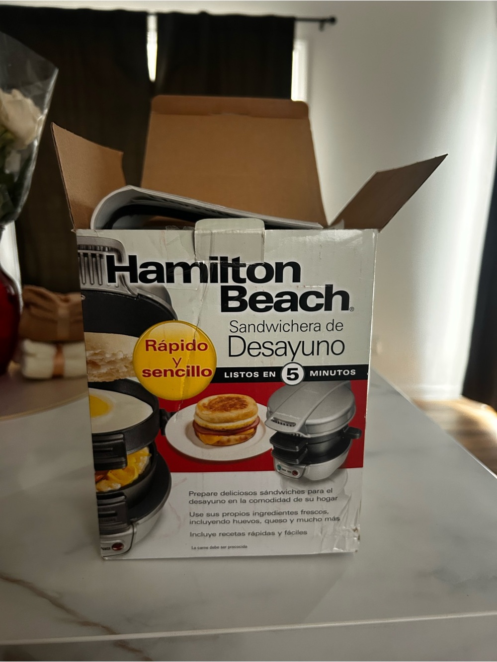 Hamilton Beach Silver and Black Breakfast Sandwich Maker